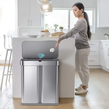 SimpleHuman 58L Voice-Activated Kitchen Trash Can