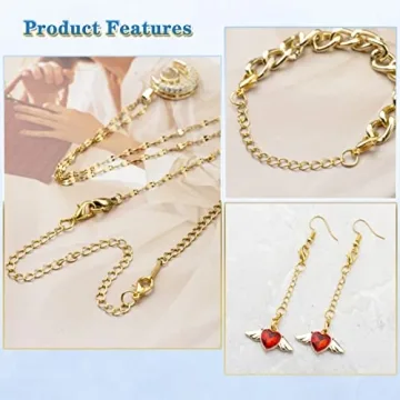 Tiparts 8 pcs Necklace Extender Set in Gold Silver