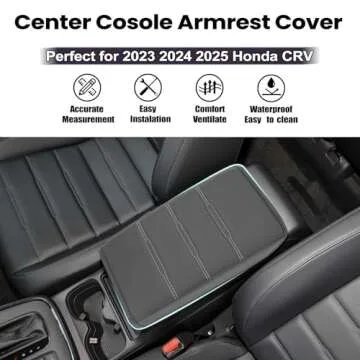 Neepiar Center Console Armrest Leather Cover for 2023-2025 Honda CRV
