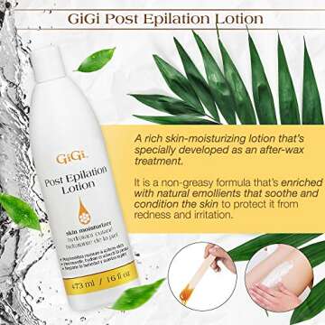 GiGi Post Waxing Treatment, Post Epilation Lotion, Skin Moisturizer, Replenishes Moisture and Softens Skin, 16 fl. oz.