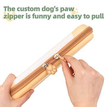 GeekShare Cute Dog Ear Carry Case Compatible with Switch/Switch OLED - Portable Hardshell Slim Travel Carrying Case fit Switch Console and Accessories-A Removable Wrist Strap