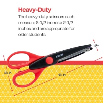 School Smart Paper Edger Scissors Set for Crafting Fun