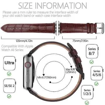 FAGWIG Genuine Leather Apple Watch Strap - Luxury & Style
