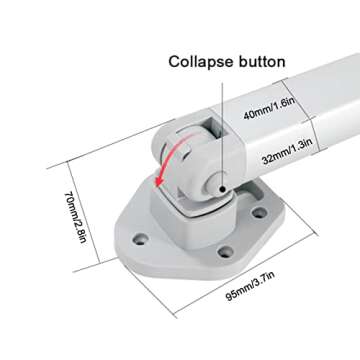 Fold Up Adjustable Telescopic Height,Rv Table Top,Computer Monitor Stands,510?760Mm Height Adjustable Table Leg Lifting Telescopic Folding Support for Rv Boat Yacht