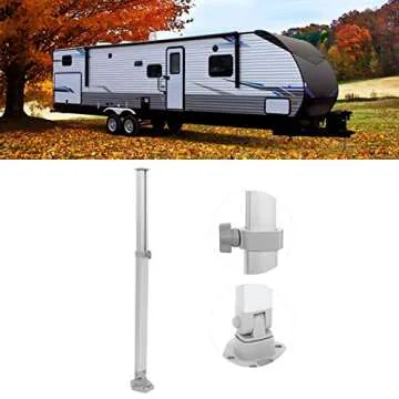 Fold Up Adjustable Telescopic Height,Rv Table Top,Computer Monitor Stands,510?760Mm Height Adjustable Table Leg Lifting Telescopic Folding Support for Rv Boat Yacht