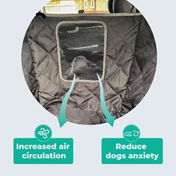 Furdelity™ Dog Car Seat Cover for Back Seat Half Dog Seat Cover Dog Car Hammock Pet Car Seat Cover Dog Car Seats for Small Dogs Medium Large Dog Car Seat Scratchproof Waterproof Durable Non-Slip Safe