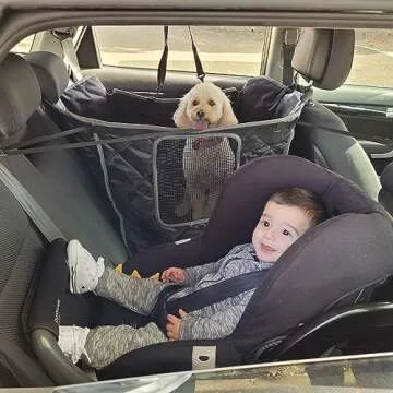 Furdelity™ Dog Car Seat Cover for Back Seat Half Dog Seat Cover Dog Car Hammock Pet Car Seat Cover Dog Car Seats for Small Dogs Medium Large Dog Car Seat Scratchproof Waterproof Durable Non-Slip Safe