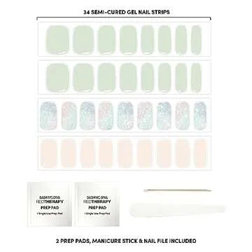 Dashing Diva Glaze Nail Strips Emerald Marble | Salon Quality
