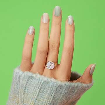 Dashing Diva Glaze Nail Strips - Emerald Marble | Works with Any LED Nail Lamp | Long Lasting, Chip Resistant, Semicured Gel Nail Strips | Contains 34 Salon Quality Nail Wraps, 2 Prep Pad, 1 Nail File