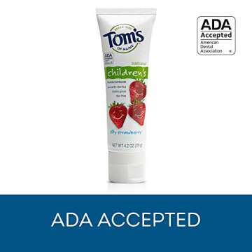 Tom's of Maine Anticavity Fluoride Children's Toothpaste, Kids Toothpaste, Natural Toothpaste, Silly Strawberry, 4.2 Ounce , 3 Count (Pack of 1)