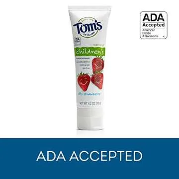 Tom's of Maine Anticavity Fluoride Children's Toothpaste, Kids Toothpaste, Natural Toothpaste, Silly Strawberry, 4.2 Ounce , 3 Count (Pack of 1)