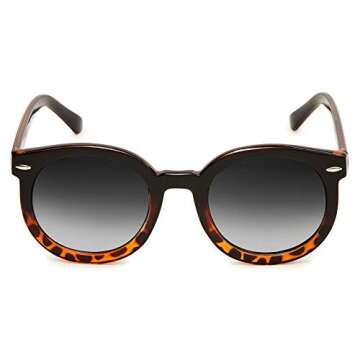 Round Oversized Retro Fashion Sunglasses for Women UV400 Trendy Big Circle Lens Vintage Designer Style Shades Glasses