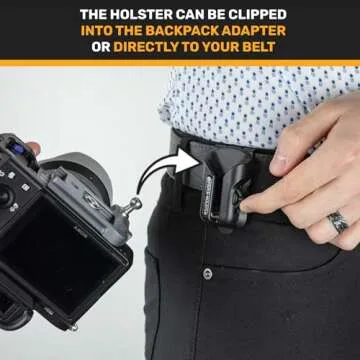 Spider Holster – Spider X Camera Holster Set for Carrying a Professional Mirrorless Camera with Included Clip-On Self-Locking Camera Holster – Compatible with Any Belt