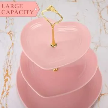 Layhit Valentine's Day 3 Tier Cupcake Stands for Parties