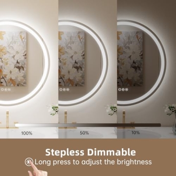 Versatile LED Bathroom Mirror with Anti-Fog and Dimmable Lighting