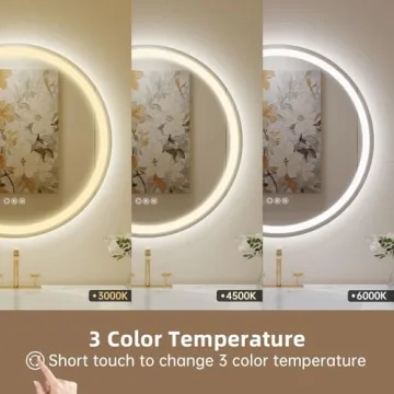 Versatile LED Bathroom Mirror with Anti-Fog and Dimmable Lighting