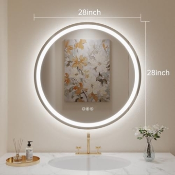 Versatile LED Bathroom Mirror with Anti-Fog and Dimmable Lighting