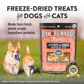 Northwest Naturals Raw Rewards Freeze-Dried Shrimp Treats for Dogs and Cats - Bite-Sized Pieces - He...