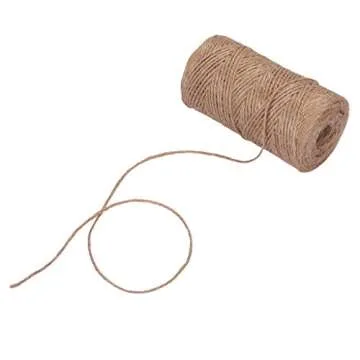 1000 Feet (c. 333 Yards) 2mm 3 ply Natural Jute Twine String Rolls for Artworks and Crafts, Gift Wrapping, Picture Display and Gardening (2mm)