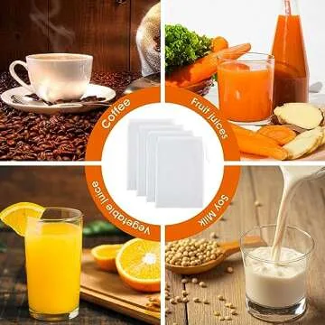 WLLHYF 4 Pack Nylon Nut Milk Bag 8 × 12 Inches Fine Mesh Cheese Cloth Multiple Usage Reusable Food Strainer Professional Cold Brew Filter for Straining Juice Coffee Yogurt Tea (Nylon, 12×8 In)