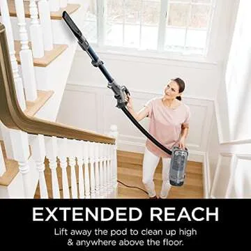 Shark AZ2000 Upright Vacuum Vertex DuoClean PowerFins Powered Lift-Away Self-Cleaning Brushroll and ...