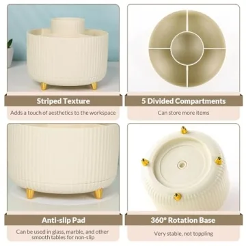 SKYDUE 360 Degree Rotating Desk Organizer for Efficient Organization