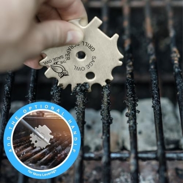 Sage Owl Bristle-Free BBQ Grill Scraper for Safe Grilling