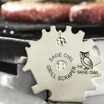Sage Owl Bristle-Free BBQ Grill Scraper for Safe Grilling