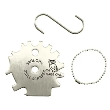 Sage Owl Bristle-Free BBQ Grill Scraper for Safe Grilling