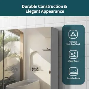Movo Frameless Wall-Mounted Medicine Cabinet 30x26