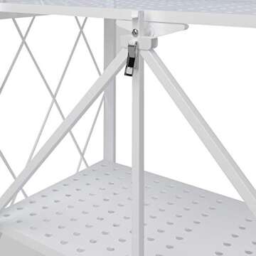 SogeHome Foldable 3-Tier Storage Shelf with Wheels