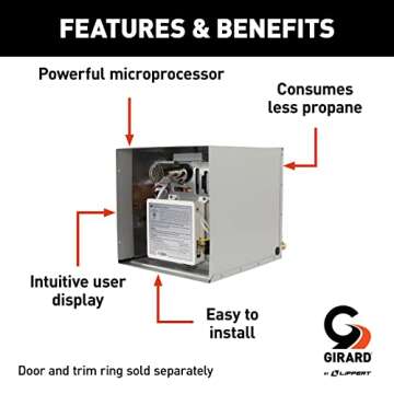 GIRARD Tankless RV Water Heater, 12V Power, 42,000 BTUs, Quiet Operation, Onboard Microprocessor, Digital User Control Panel, Freeze Protection, Easy Installation - 2022107534