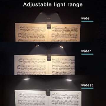 Dual Heads Rechargeable Book-Light for Reading at Night in Bed, Warm/White Reading Light with Clamp, 180° Adjustable Mini Clip on Light, Lightweight Eye Care Book Light Perfect for Readers & Kids