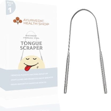 Stainless Steel Tongue Scraper for Fresh Breath & Health