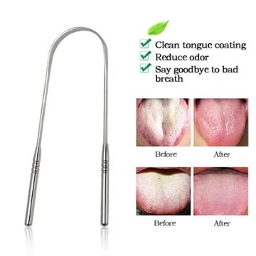 Stainless Steel Tongue Scraper for Fresh Breath & Health