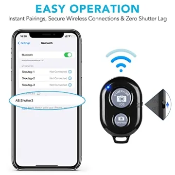 Wireless Camera Remote for iPhone & Android - 2 Pack