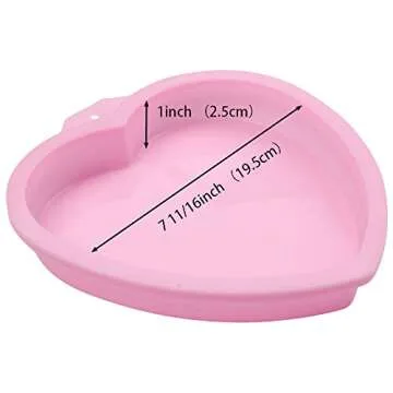 COOKNBAKE Heart Silicone Baking Mould Set for Cakes and Pizzas