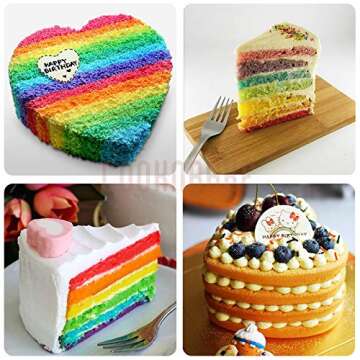 COOKNBAKE Heart Silicone Baking Mould Set for Cakes and Pizzas