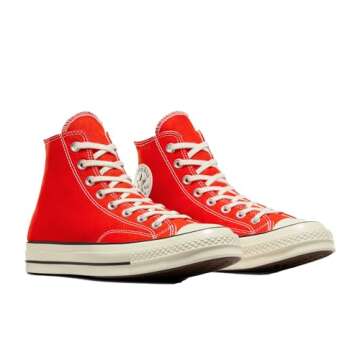 Converse Chuck 70 High Top Sneakers, Fever Dream/Egret/Black, 7.5 US Women/5.5 US Men