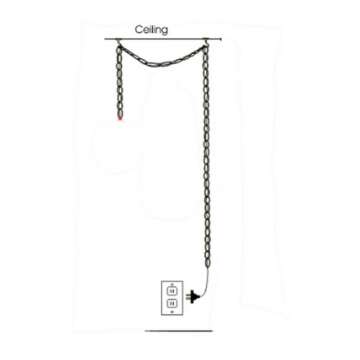 Wicker Rattan Swag Lamp Pendant Light Fixture for Home