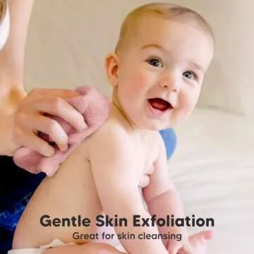 6-Pack Baby Washcloths - Soft Viscose from Bamboo Washcloth, Baby Wash Cloths for Newborn, Kids, Bath Baby Towels, Face Towel, Face Cloths for Washing Face (Rosy)