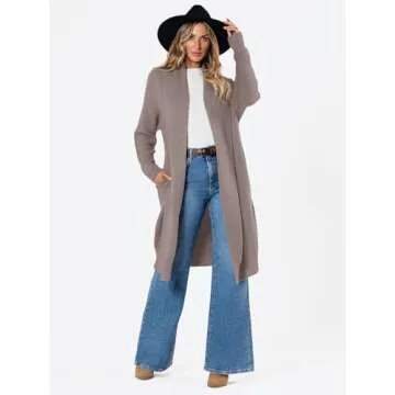 LILLUSORY Women's Oversized Long Cardigan Sweater - Cozy Style
