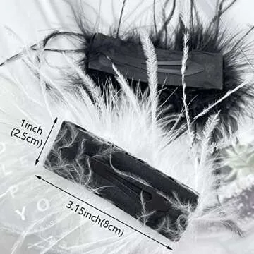 4 Pcs Ostrich Feather Hair Clips Retro Hairgrip Vintage Elegant Luxury Headpiece Bride Party Festiva...