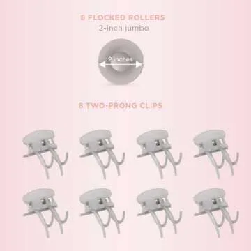 INFINITIPRO BY CONAIR Ceramic Flocked Hot Rollers for Long, Medium, and All Hair - Hair Curler - Hair Roller Clips Included - 2 inch Rollers