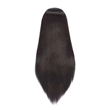 Headfix 26in-28in Long Hair Mannequin Head Stnthetic Fiber Hairdresser Practice Styling Training, Cosmetology Manikin Doll Head With Clamp Stand (6F1919LB0220)