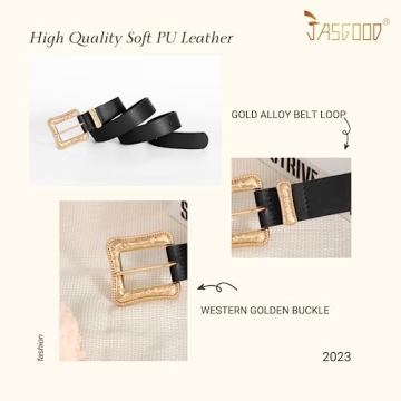 Stylish JASGOOD Plus Size Women's Leather Belt for Versatile Outfits