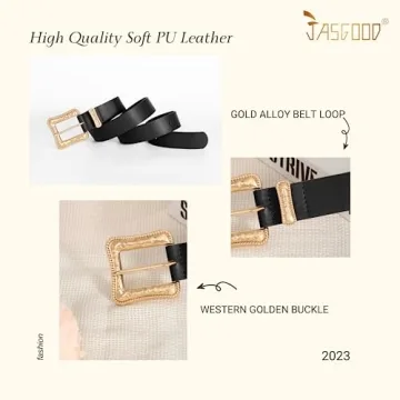 Stylish JASGOOD Plus Size Women's Leather Belt for Versatile Outfits