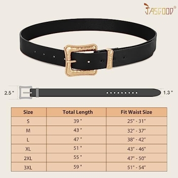 Stylish JASGOOD Plus Size Women's Leather Belt for Versatile Outfits