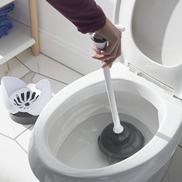 Clorox Toilet Plunger with Caddy - Stylish and Effective Solution