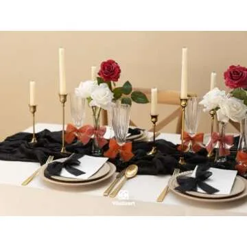 Vitalizart Rust Red Handmade Chiffon Silk Ribbon Fringe 3 Rolls 1.5" x 21 Yd Frayed Edges Ribbons for Wedding Invitations Bridal Bouquets Gifts Wrapping Crafts Holiday Decor